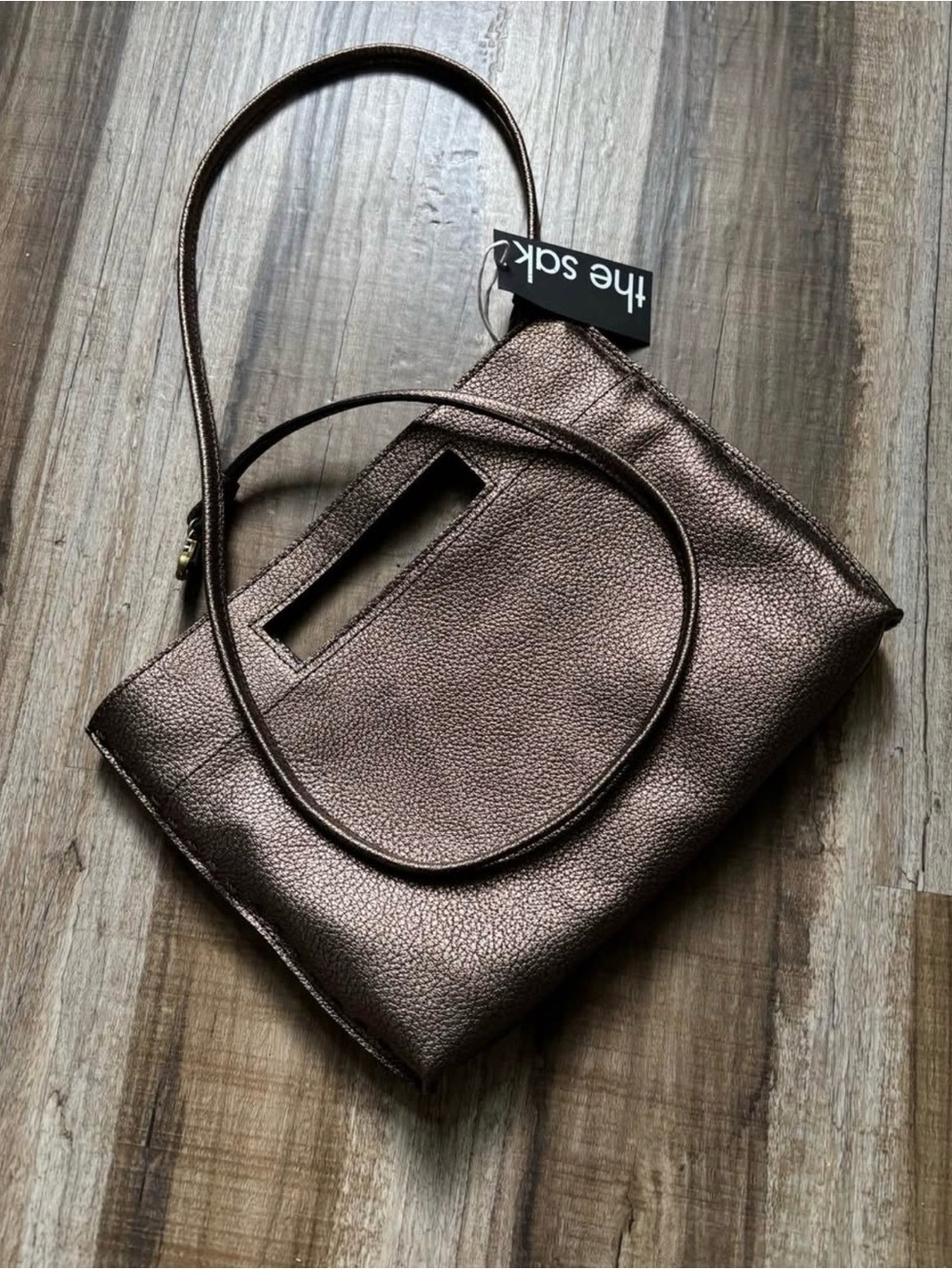 The Sak Bronze Metallic Leather Crossbody with Cutout Handle - Picture 9 of 9